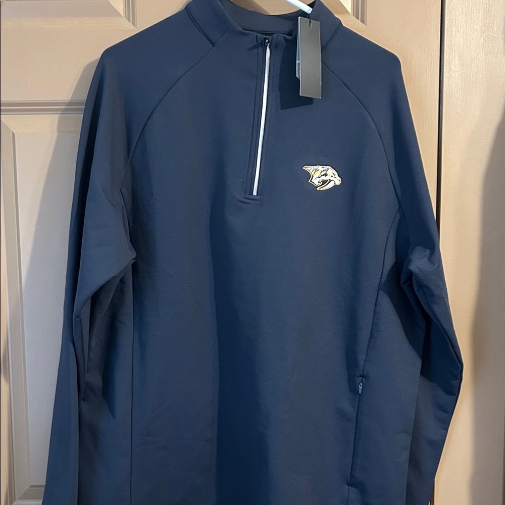Nashville Predators Navy 1/4 Zip Pullover
